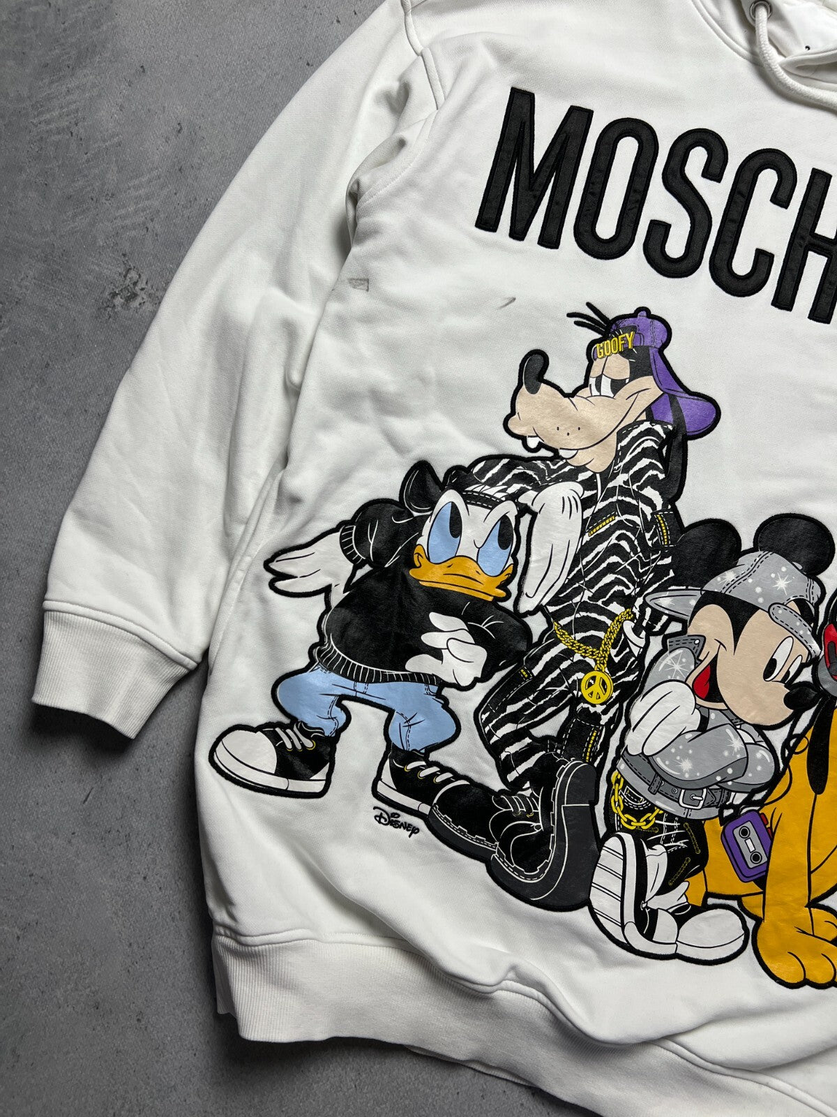Women’s H&M x Moschino x Disney Long Hooded Dress Rare Lux