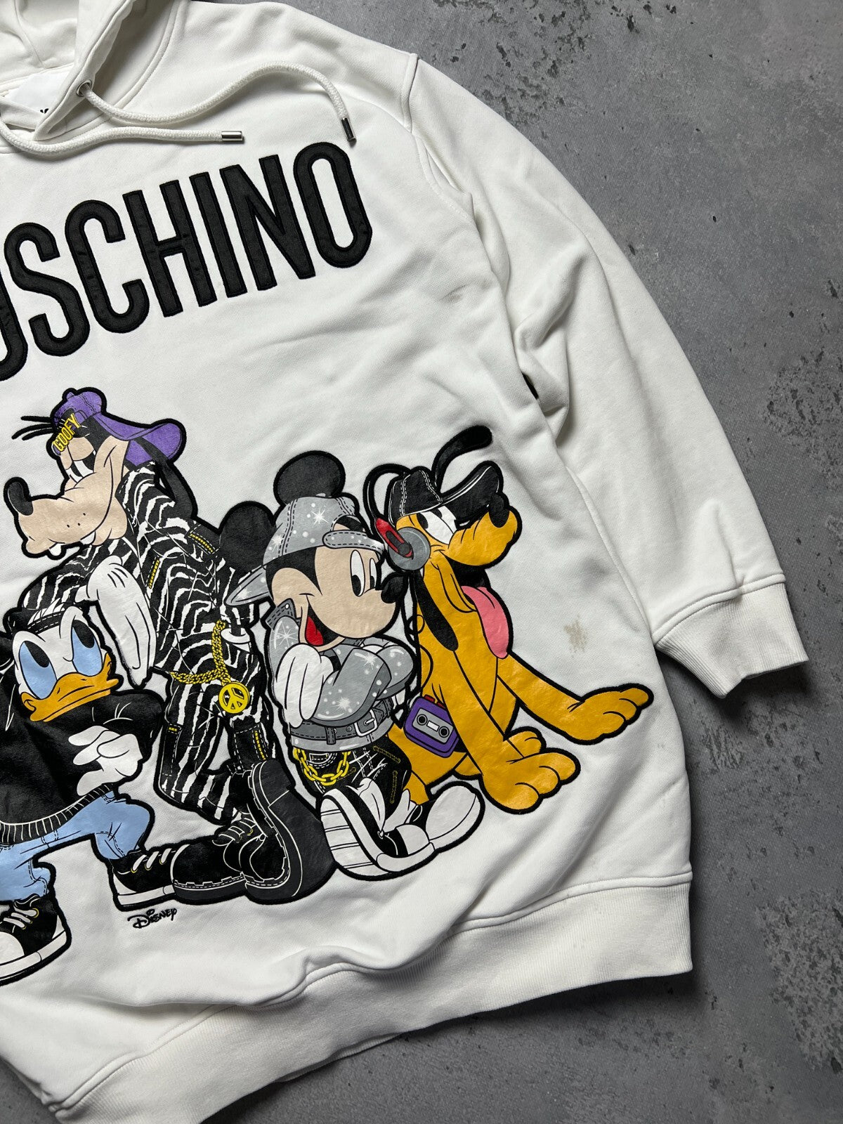 Women’s H&M x Moschino x Disney Long Hooded Dress Rare Lux