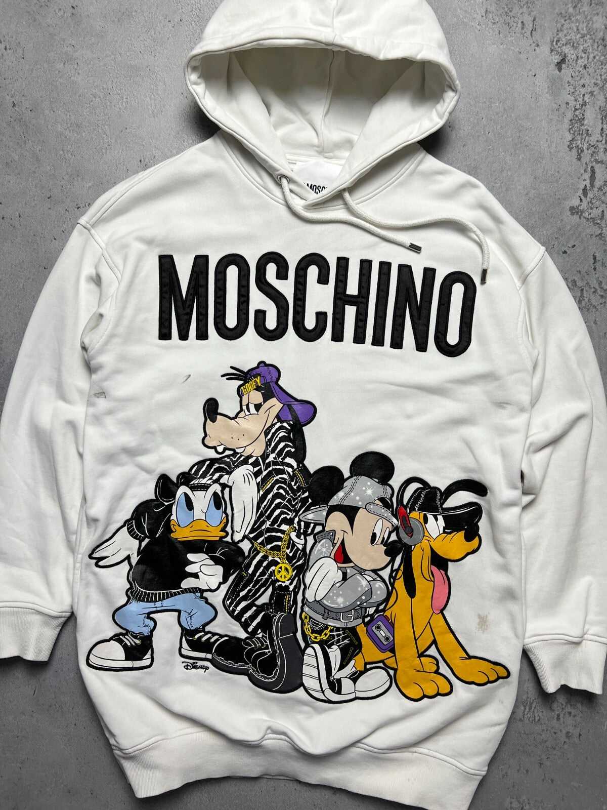Women’s H&M x Moschino x Disney Long Hooded Dress Rare Lux