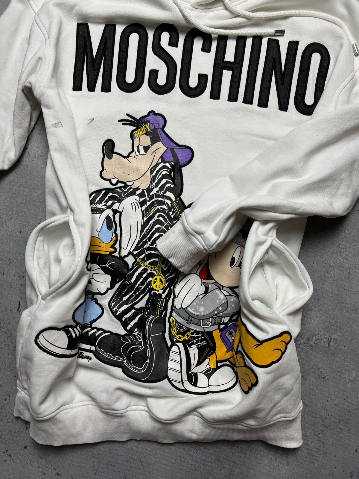 Women’s H&M x Moschino x Disney Long Hooded Dress Rare Lux
