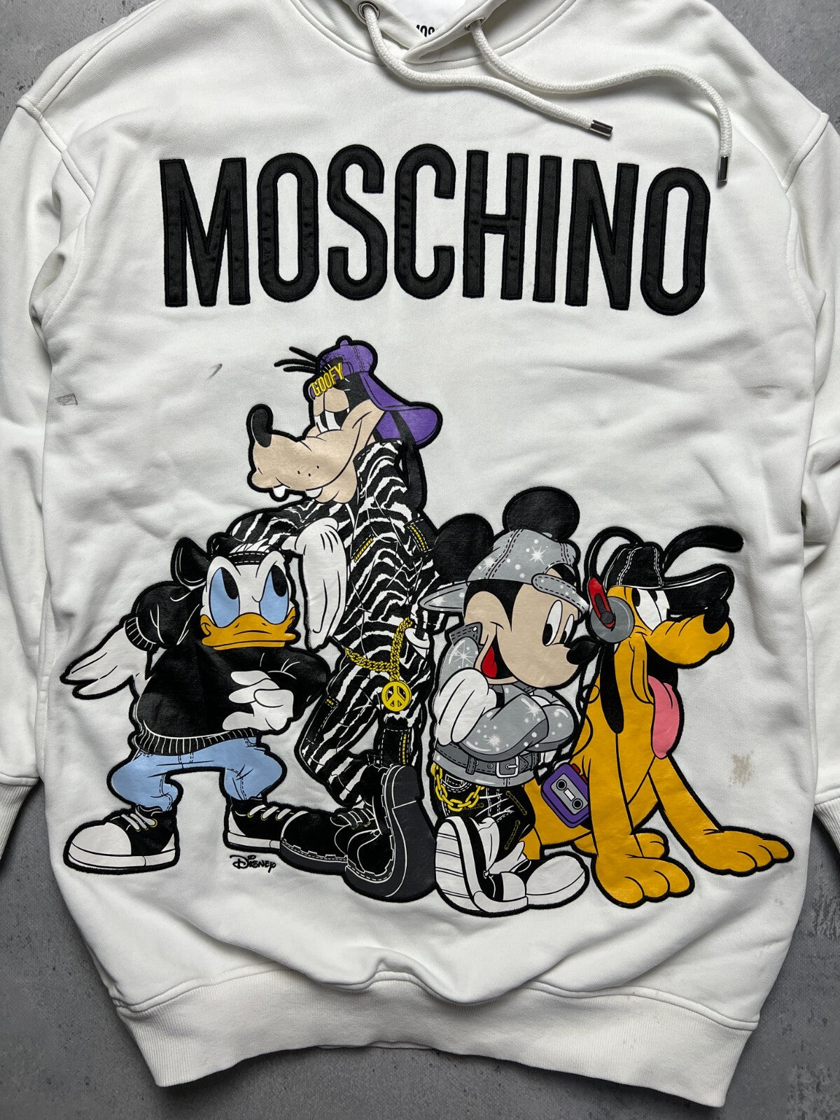 Women’s H&M x Moschino x Disney Long Hooded Dress Rare Lux