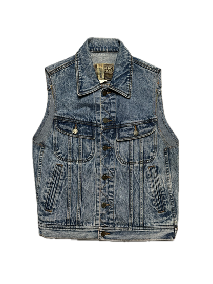 Vintage Japanese Machope Denim Vest Jacket Gilet 90s Rare