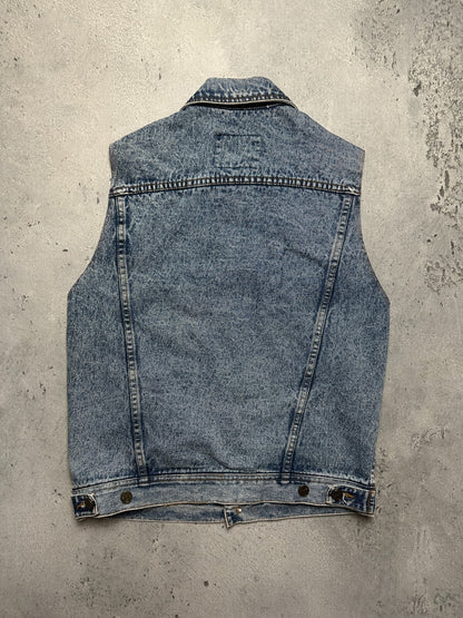 Vintage Japanese Machope Denim Vest Jacket Gilet 90s Rare