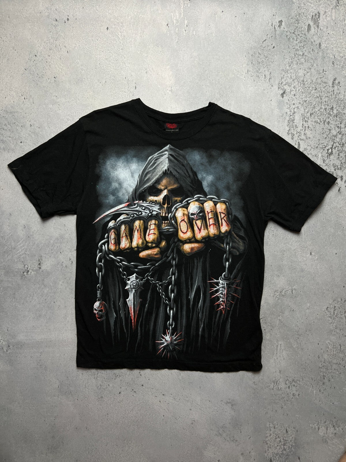 Vintage y2k Spiral Keep Out Religion Tee Game Over You Lose