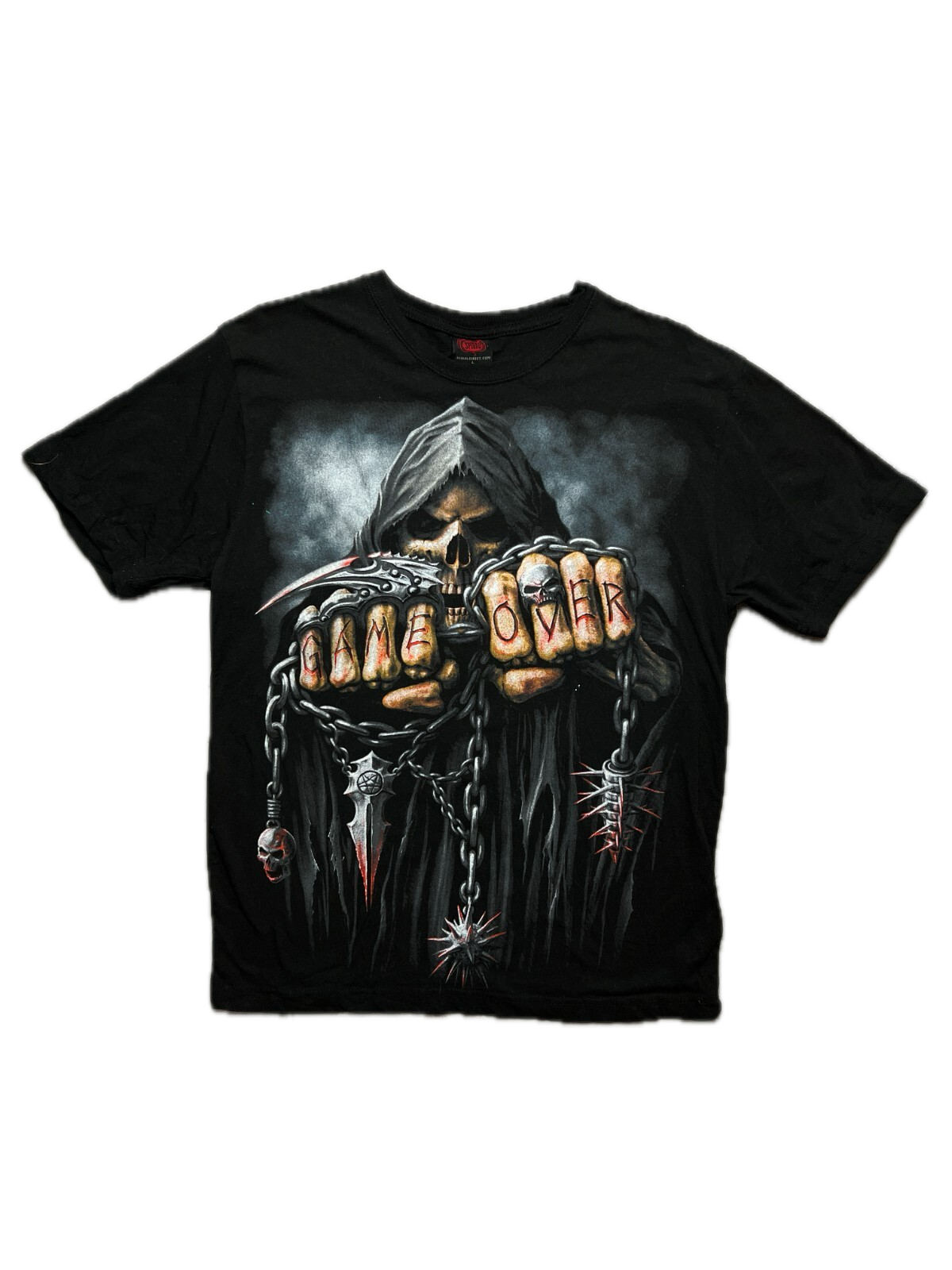 Vintage y2k Spiral Keep Out Religion Tee Game Over You Lose
