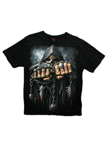 Vintage y2k Spiral Keep Out Religion Tee Game Over You Lose
