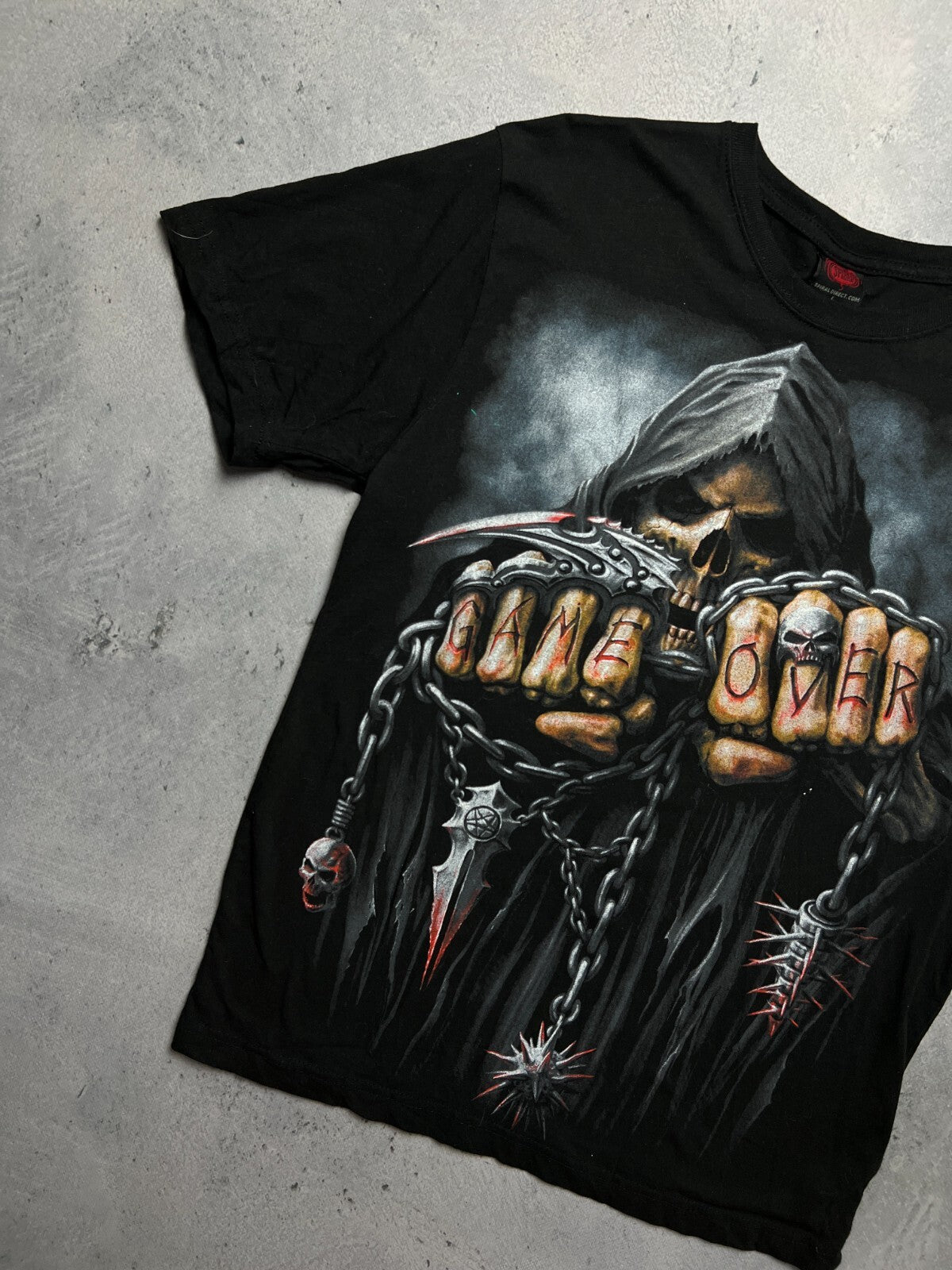 Vintage y2k Spiral Keep Out Religion Tee Game Over You Lose