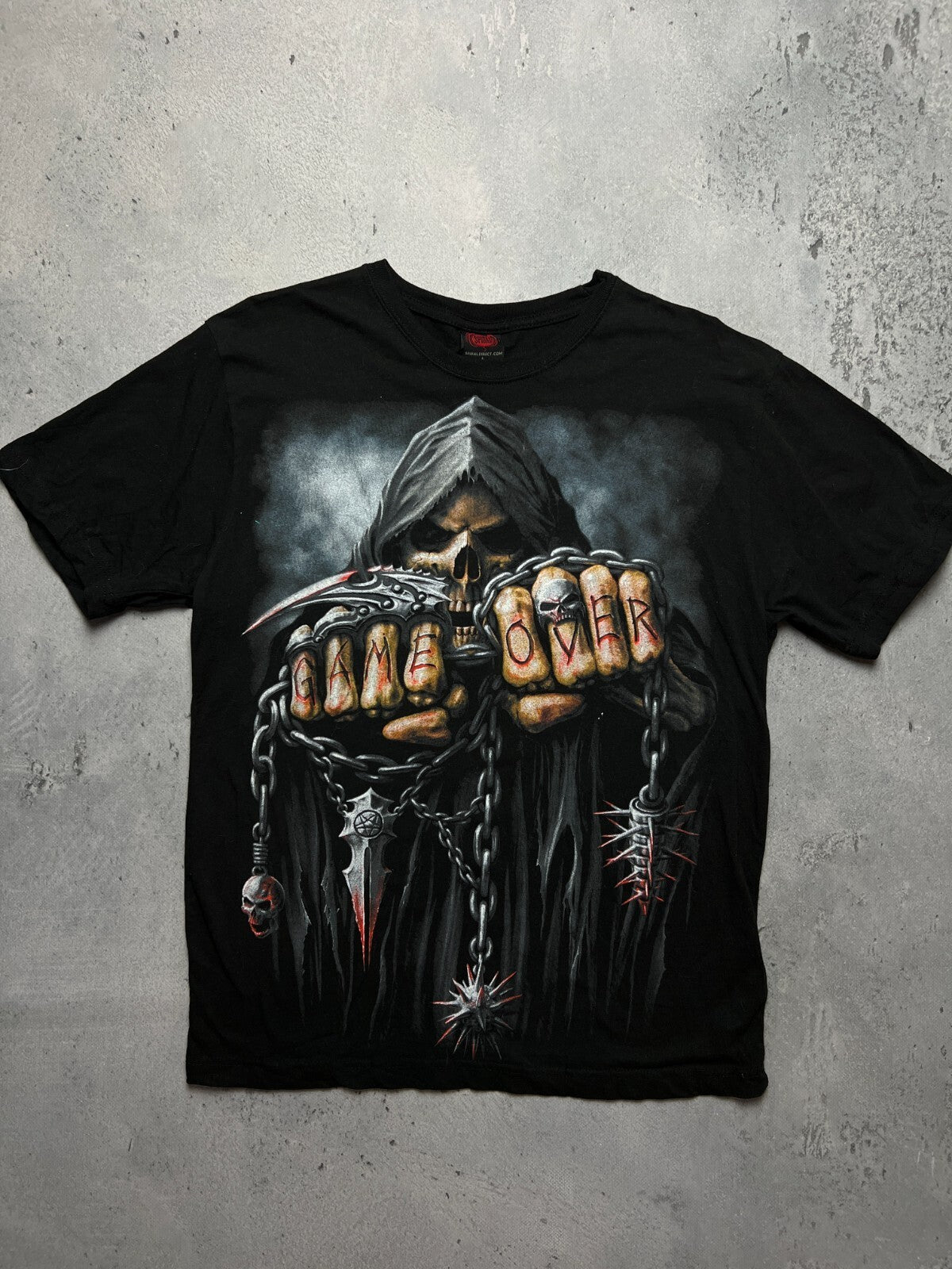 Vintage y2k Spiral Keep Out Religion Tee Game Over You Lose