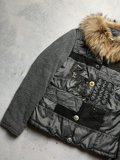 Elisa Cavaletti Made in Italy Premium Patchwork Jacket y2k