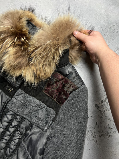 Elisa Cavaletti Made in Italy Premium Patchwork Jacket y2k