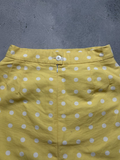 Vintage Polka dot Pencil skirt Escada 90s 80s Rare