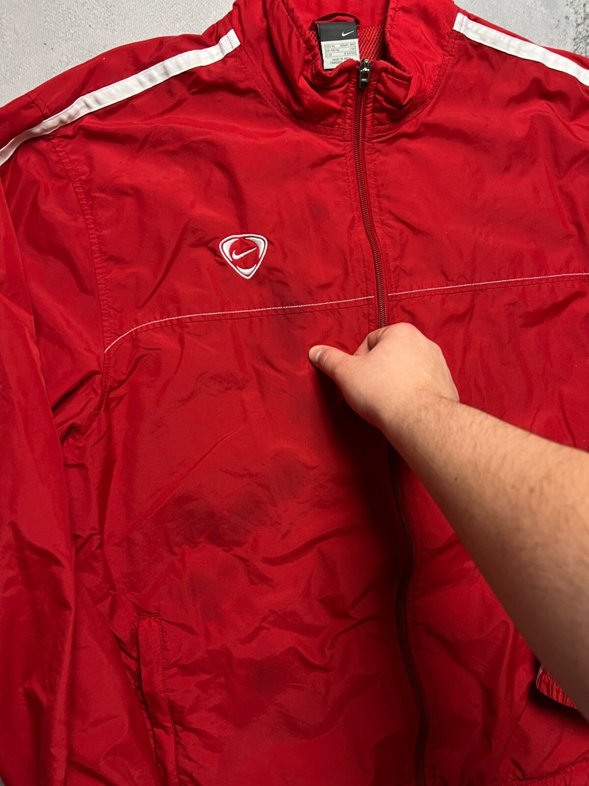 Nike Windbreaker Vintage Logo Track Bomber Jacket Zip-Up USA