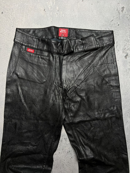 Miss Sixty Faux Leather Flared Pants Luxury Archive 90s y2k
