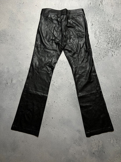 Miss Sixty Faux Leather Flared Pants Luxury Archive 90s y2k