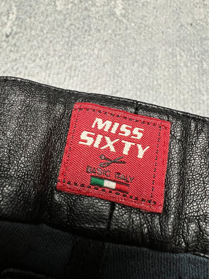 Miss Sixty Faux Leather Flared Pants Luxury Archive 90s y2k