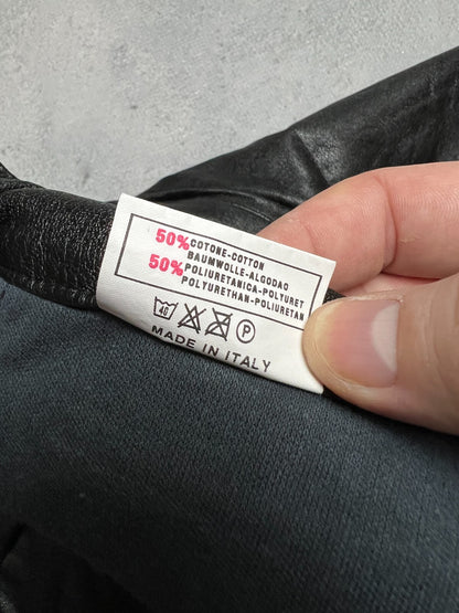 Miss Sixty Faux Leather Flared Pants Luxury Archive 90s y2k