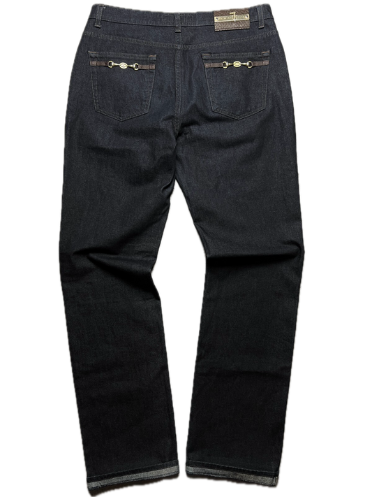 Rare Vintage Trussardi Denim Luxury Dark Blue Archive Jeans