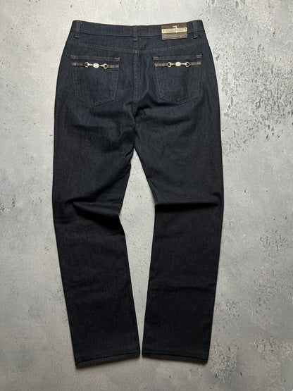 Rare Vintage Trussardi Denim Luxury Dark Blue Archive Jeans