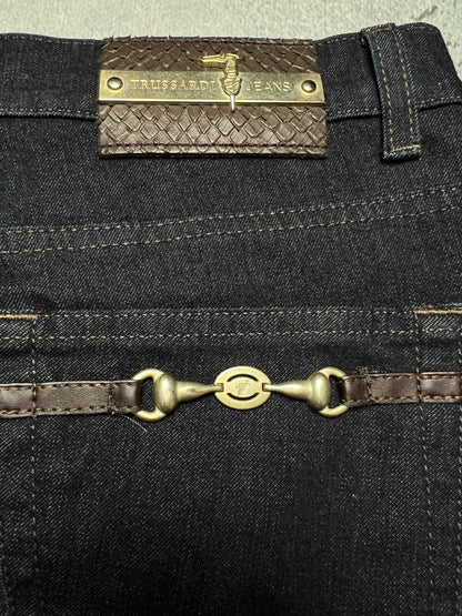 Rare Vintage Trussardi Denim Luxury Dark Blue Archive Jeans