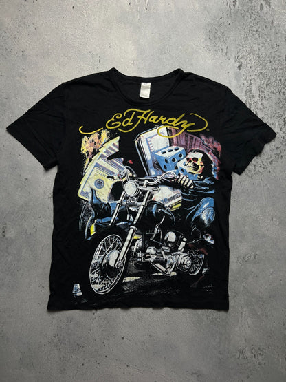 Ed Hardy by Christian Audigier Biker Skeleton Ghost Rider