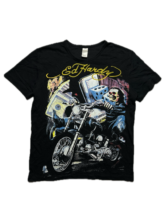 Ed Hardy by Christian Audigier Biker Skeleton Ghost Rider