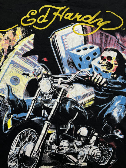 Ed Hardy by Christian Audigier Biker Skeleton Ghost Rider
