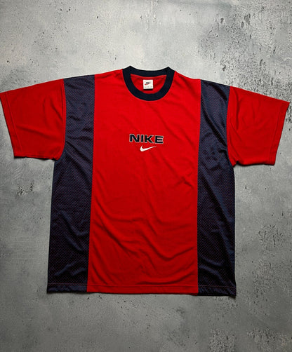 Nike tee Vintage 90s Nike Central Logo Swoosh T-shirt y2k
