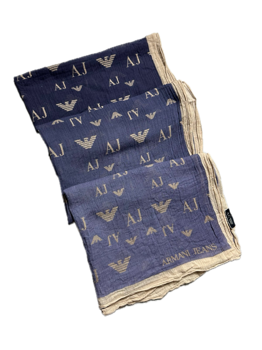Vintage 166x60cm Giorgio Armani Jeans Monogram Scarf