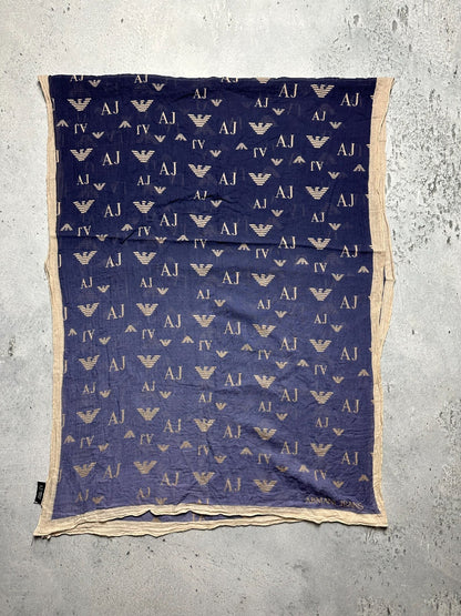 Vintage 166x60cm Giorgio Armani Jeans Monogram Scarf