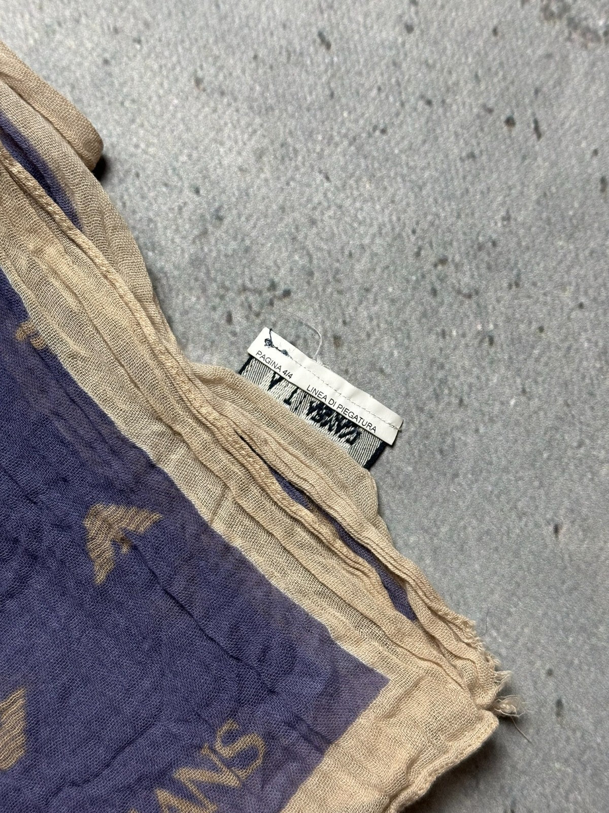 Vintage 166x60cm Giorgio Armani Jeans Monogram Scarf