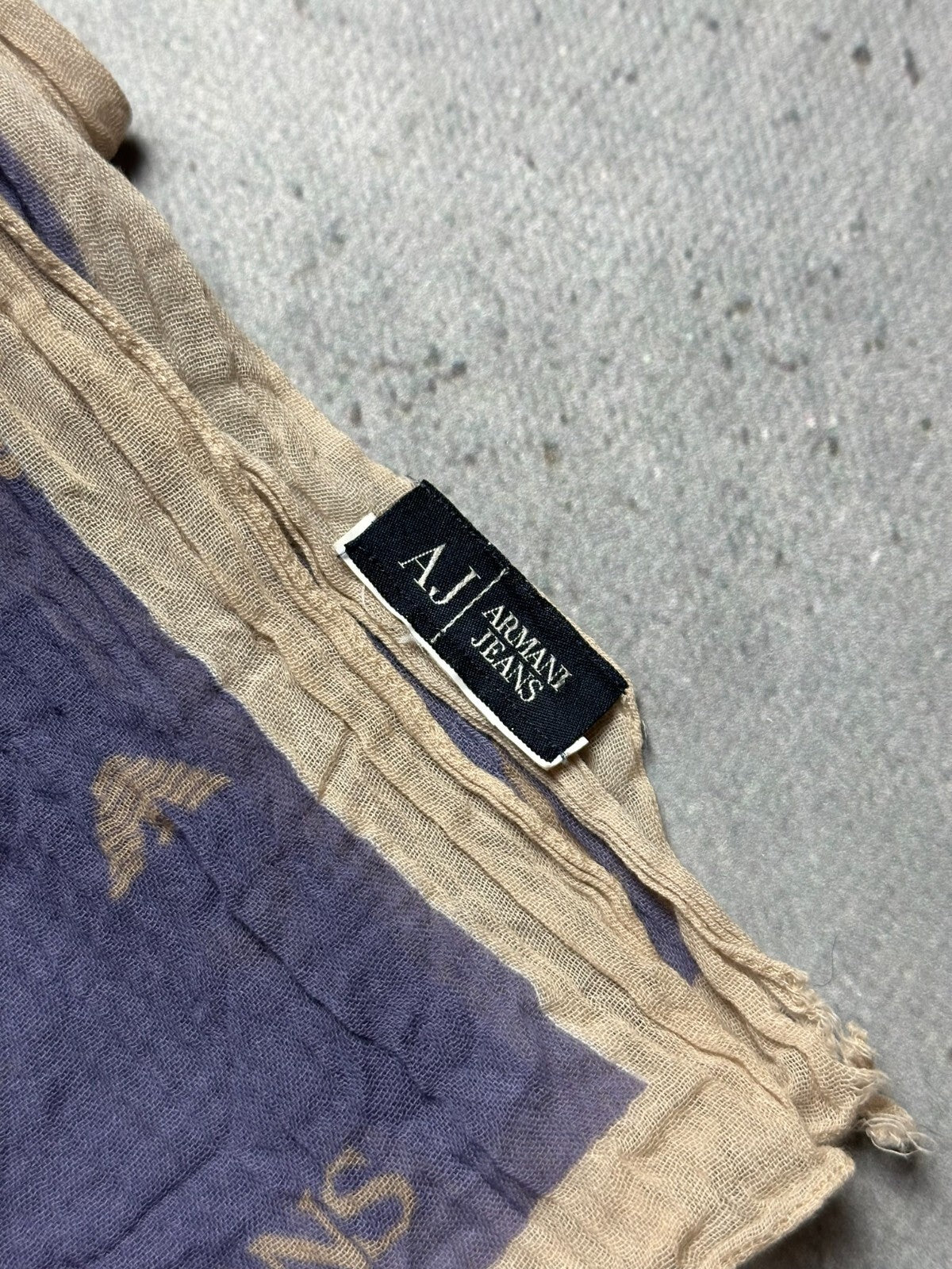 Vintage 166x60cm Giorgio Armani Jeans Monogram Scarf
