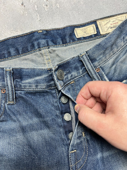 Mens AllSaints Jeans Denim Pants ES IGGY y2k luxury W33 Rare