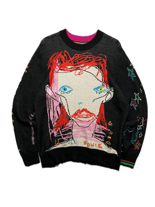 Wah Wah David Bowie Noel Fielding Retro Rare Abstract Sweater