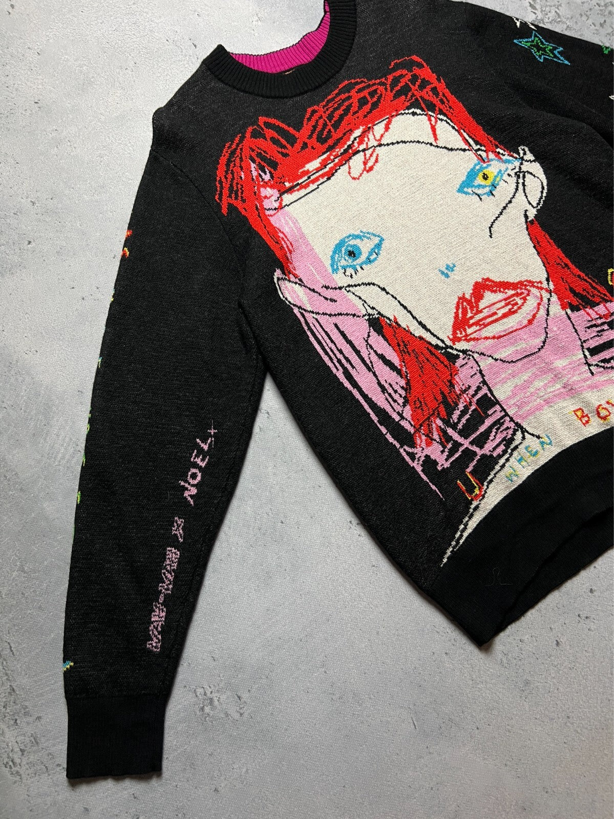 Wah Wah David Bowie Noel Fielding Retro Rare Abstract Sweater
