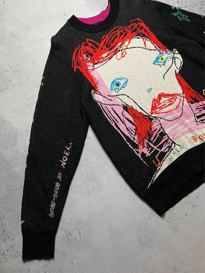 Wah Wah David Bowie Noel Fielding Retro Rare Abstract Sweater