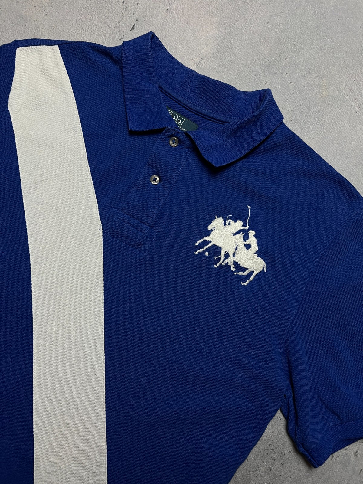 Vintage Polo Ralph Lauren Striped Rugby y2k Tee USA Rare 00s