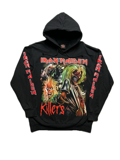1990s Iron Maiden Killers Overprint y2k Hoodie Rock 90s 80s