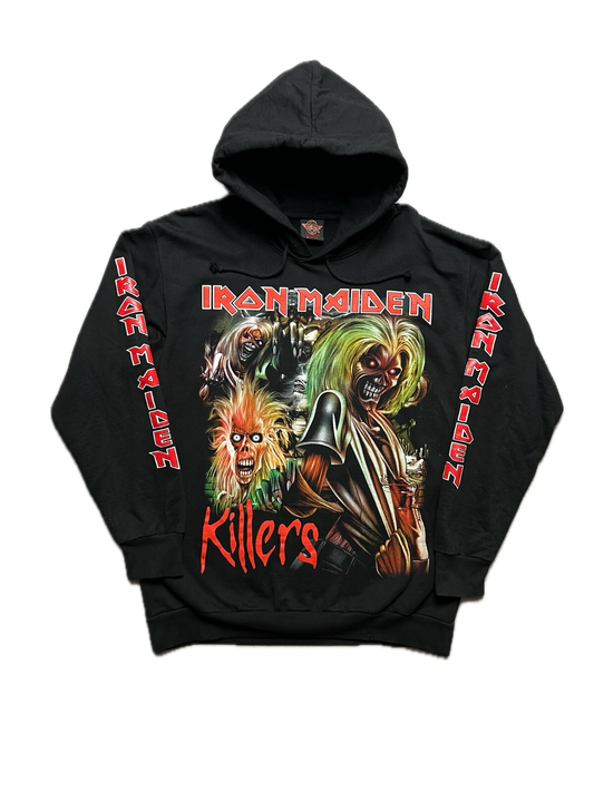 1990s Iron Maiden Killers Overprint y2k Hoodie Rock 90s 80s