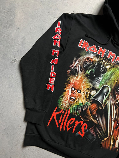 1990s Iron Maiden Killers Overprint y2k Hoodie Rock 90s 80s