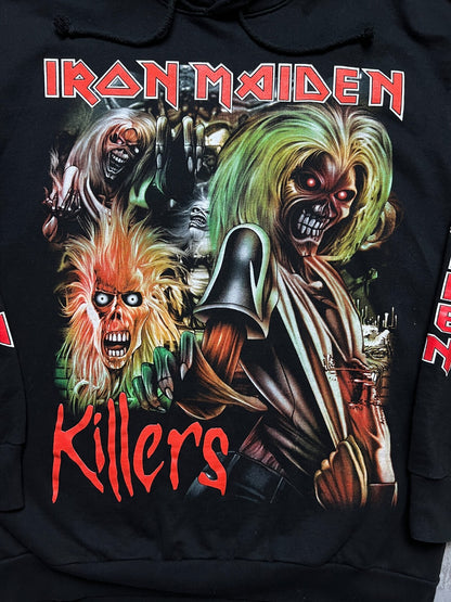 1990s Iron Maiden Killers Overprint y2k Hoodie Rock 90s 80s