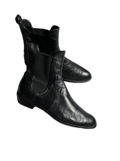 AGL Leather Cowboy Boots Rare Italian Item Avant Garde y2k