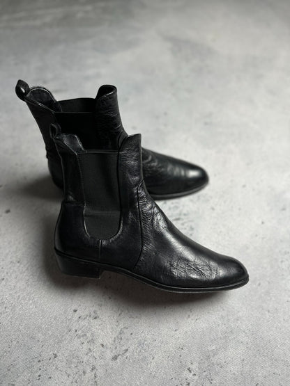 AGL Leather Cowboy Boots Rare Italian Item Avant Garde y2k