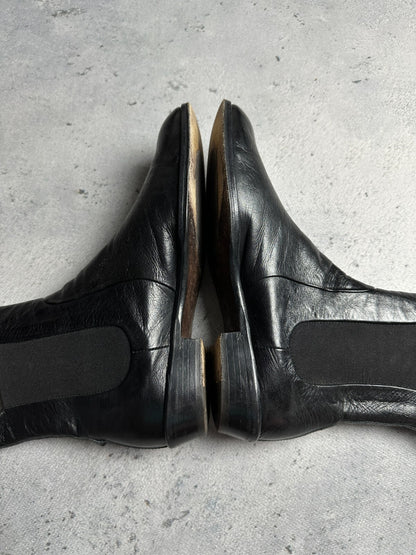 AGL Leather Cowboy Boots Rare Italian Item Avant Garde y2k