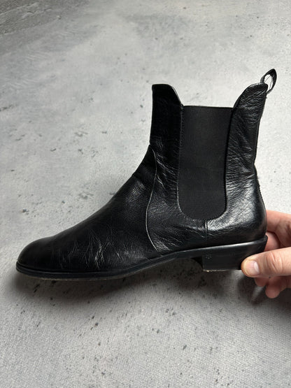 AGL Leather Cowboy Boots Rare Italian Item Avant Garde y2k
