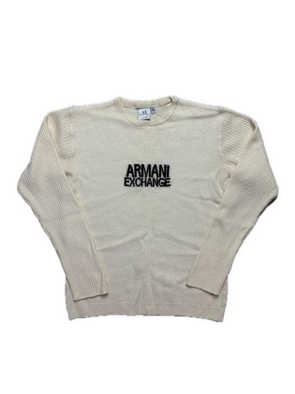 Armani Exchange Vintage Women Ribbed Wool Italy 90s Sweater