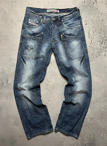 Vintage Diesel Jeans Logo Distressed Dirty Japanese y2k 90s