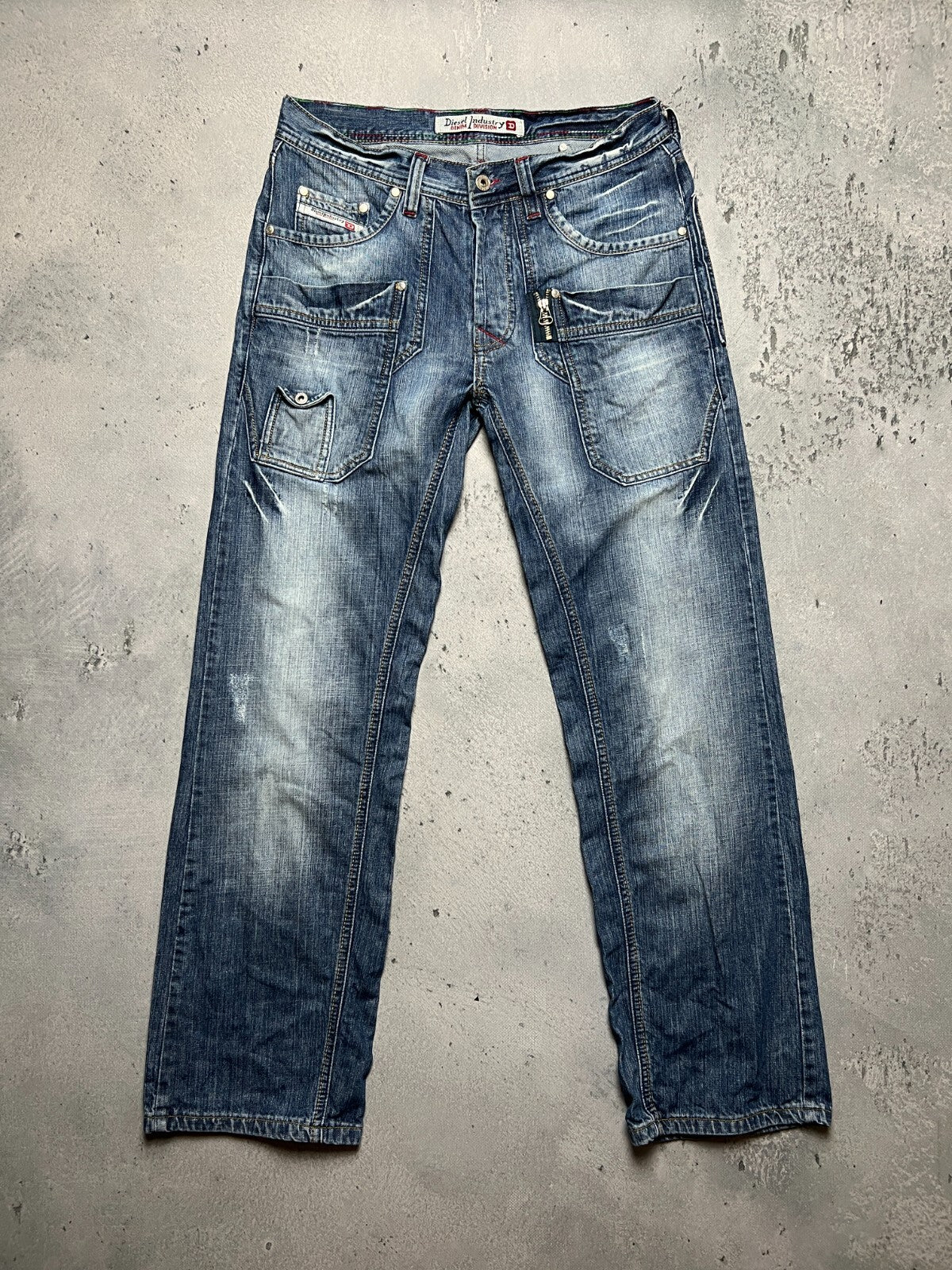 Vintage Diesel Jeans Logo Distressed Dirty Japanese y2k 90s