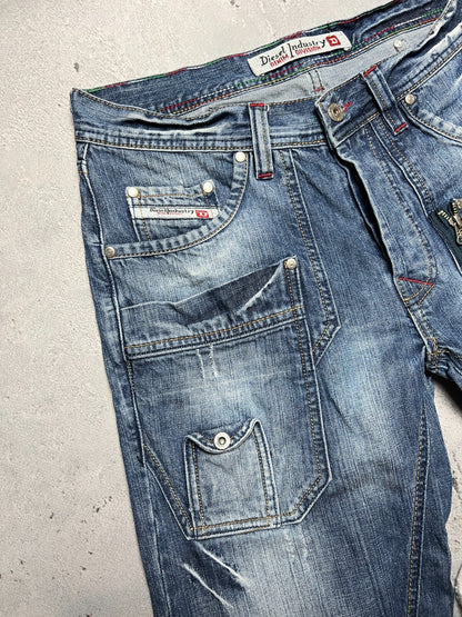 Vintage Diesel Jeans Logo Distressed Dirty Japanese y2k 90s