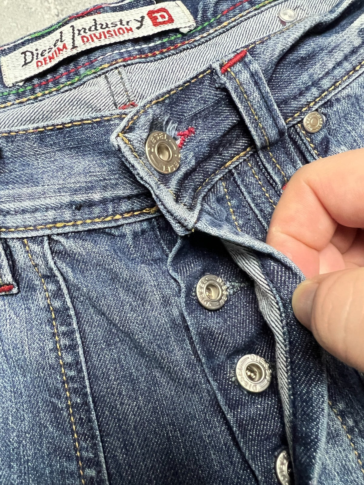 Vintage Diesel Jeans Logo Distressed Dirty Japanese y2k 90s