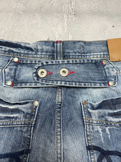 Vintage Diesel Jeans Logo Distressed Dirty Japanese y2k 90s